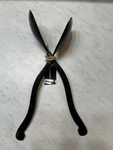 New Creative Coop Horn Salad Servers Set Of 2 Black Carved Utensils. Fixed Price $28.80.