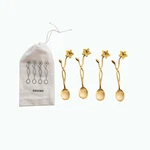 Creative Co-op Farmhouse Brass Spoons Flower Handles Drawstring Bag. Fixed Price $37.83.