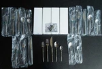 Due Polished Stainless Steel Flatware 20 Piece Set By Mepra Msrp $488 - Open Box. Fixed Price $400.00.
