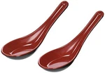 Happy Sales HSMS-2MRB Asian Red/black Soup Spoons, Set Of. Fixed Price $14.36.