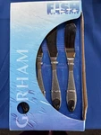 Gorham Fish Out Of Water Knives 4 Piece Set Stainless Nos. Fixed Price $30.00.