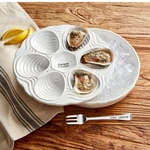 Mud Pie Outdoor Oyster Chiller Set Melamine Bowl Tray 3 Pc Serving. Fixed Price $26.99.