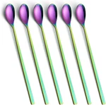 Long Handle Spoon, Rainbow Ice Tea 9-INCH Premium 18/10 Stainless Steel. Fixed Price $13.87.
