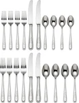Lenox 853438 Opal Innocence 20-PIECE Flatware Set, Metallic. Fixed Price $183.03.