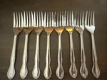 ADC8 Adcraft Stainless Steel Salad Fork Japan - Lot Of Replacements Flatware. Fixed Price $27.00.