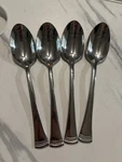 Lenox Portola 18/10 Stainless Steel Flatware Teaspoons 6-3/8 Set Of 4. Fixed Price $12.99.
