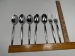 Ekco Stainless Usa EKS3 Silverware 5 Spoons 2 Forks Flatware. Fixed Price $7.99.
