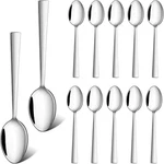 Set Of 12, 6.7 Inch Stainless Steel Mini Spoons, Small Silver. Fixed Price $14.12.