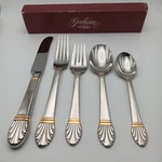 Gorham Golden Adria 5 Piece Place Set Stainless 18/8 Flatware Korea Nos Rare. Fixed Price $139.99.