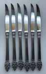 Silverware Onedia Nordic Crown (6) Steak Knives Serrated Edge 9 1/4" Vgc. Fixed Price $48.88.