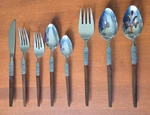 Interpur Flatware Set With Brown Handles - Knives, Forks, Spoons Your Choice!. Fixed Price $5.00.