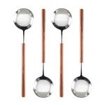 Ouliget Retro Handle Spoon,stainless Steel Serving Tablespoons,wooden Din. Fixed Price $25.63.