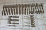 IKE10 Ikea Flatware Made Rep Of China 36 Pieces Groove Glossy Stainless Steel. Fixed Price $31.45.
