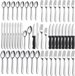 48 Pcs Silverware Set For Stainless Steel Flatware Cutlery Utensil Kitchen New. Fixed Price $29.89.