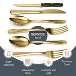 Tribal Cooking 49 Piece Gold Silverware Set - Service For 8 Stainless Steel. Fixed Price $50.40.