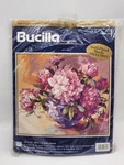 Bucilla Needlepoint Kit Peonies Bloom 16 X 14 Picture #4771 Kooler Design. Fixed Price $46.00.