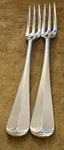 Horchow (2) Dinner Forks HCW1 Stainless Center Ridge Flatware Japan -gently Used. Fixed Price $75.75.