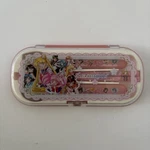 Sailor Moon World Lace Cutlery Trio Set Fork, Spoon, Chopsticks Case Bento. Fixed Price $90.00.