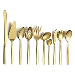 Serving Utensils 10 Pieces, Titanium Golden Plating A.. Fixed Price $30.83.