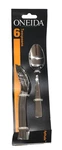 New Pack 6 Oneida Apptitude Teaspoons Stainless Clean Modern Line Minimalist. Fixed Price $19.95.