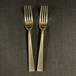 Oneida Stainless Flatware - Satin Saxon Dinner Fork Made The Usa Set Of 2. Fixed Price $40.00.