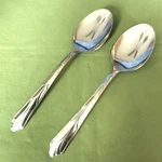 Ekco Eterna Stainless 2 Serving/soup Spoons Kenilworth Pattern 7 3/4". Fixed Price $5.99.