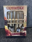 Cambridge Stainless Gold South Hampton Accent Flatware Silverware 20 Piece Nib. Fixed Price $279.99.