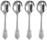 Keawell Gorgeous Round Soup Spoon, Set Of 4, 18/10 Stainless Steel, Luxury Bouil. Fixed Price $22.40.