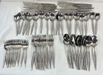 72 Pieces Carlton Japan Stainless Flatware CAS1 Textured Leaves Service For 12. Fixed Price $70.00.