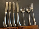 Home Concepts HCF7 Stainless Korea 3 Pistol Grip Knives 9 1/4" 2-SPOONS 1-FORK. Fixed Price $17.99.