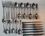 Towle TWS505 Stainless Flatware Spoons Forks And Matching Knives Set Of 25. Fixed Price $17.99.