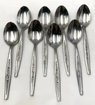 Carlton Stainless Korea CAS1 Teaspoons Set Of 8. Fixed Price $19.95.