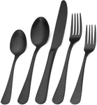 Matte Black Silverware Set,sharecook Satin Finish 30-PIECE Stainless Steel Fl.... Fixed Price $83.78.