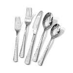 Kingstone Hammered Silverware Set, Flatware 18/10 Stainless Steel Premiu.... Fixed Price $143.80.