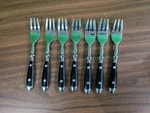 Lc Germain Rostfrei GEM1 Black Bistro 3-RIVET Flatware 6" (7) Dessert Fork. Fixed Price $19.99.