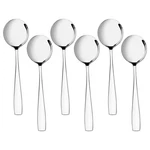 Anbers Stainless Steel Round Soup Spoons, 12 Pieces Bouillon. Fixed Price $24.49.