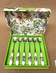 6 Motifs Teaspoon Set Botanic Garden Portmeirion New In Box. Fixed Price $49.99.