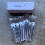Set Of 12 Oneida Chef Table Stainless Steel Cocktail Seafood Oyster Forks. Fixed Price $24.99.