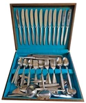 Custom Designs Stainless 91 Pc. Flatware Set CUD3 With Case Service For 12. Fixed Price $350.00.