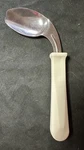 White Sammons Easy-hold Offset Spoon Left Hand Stainless Steel Utensil Made Usa. Fixed Price $17.41.