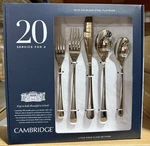 Cambridge Xyla 20-PIECE Flatware Set Service For 4 Silver Mirror. Fixed Price $62.99.