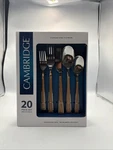 Cambridge Esben Beachwood 20 Pc Set Stainless Steel Flatware New. Fixed Price $39.99.