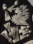 Orleans Silver Stainless Flatware Set ORL19 Japan 56 Pcs Service For 8. Fixed Price $59.00.