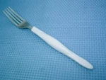 Cutco CUE3 Pearl White Handle Dinner Fork 1/8" Usa Stainless Flatware. Fixed Price $54.95.