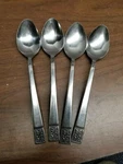 Royalton RLN1 Stainless Flatware - 4 Oval Soup Spoons Discontinued. Fixed Price $12.00.