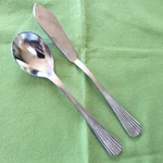 Gibson Stainless Caprice Pattern Sugar Spoon & Butter Knife 18/0 China Glossy. Fixed Price $10.99.