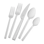 Zwilling Squared 45-PC 18/10 Stainless Steel Flatware Set. Fixed Price $150.00.