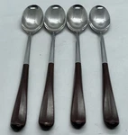 (4) Ekco Eterna EKS28 Stainless Faux Brown Wood Handle Iced Tea Spoon Lot 7.75. Fixed Price $24.95.