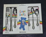Child's Oneida Chateau Stainless Flatware 6 Piece Progress Set Love Lasts Usa. Fixed Price $39.99.