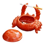 Wayuto Cute Weightlifting Crab Ashtray With Lid Pen Holder One Size, Vibrant. Fixed Price $28.86.